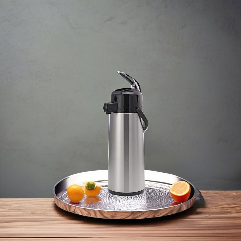 Service Ideas خدمة أفكار ECAL25S إيكو-إير إبريق مع غطاء ذراع، موزع مشروبات معزول، إبريق قهوة حراري، سعة 2.5 لتر، معزول بالزجاج - Image 4